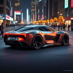 A hypercar design inspired by the classic 1939 Chevrolet Coupe, featuring a widebody style with bold, oversized tires that emphasize a powerful, aggressive stance