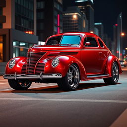 A stunning design of a 1939 Chevrolet Coupe reimagined as an SUV, merging classic elements with hypercar aesthetics