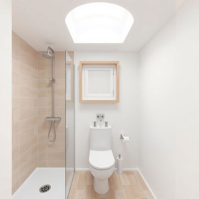 A modern minimalist bathroom interior design measuring 1