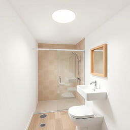 A modern minimalist bathroom interior design measuring 1