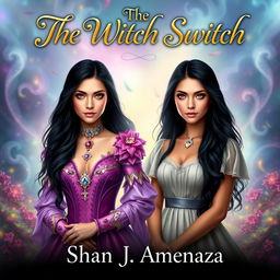 A stunning fantasy book cover for 'The Witch Switch' by Shan J