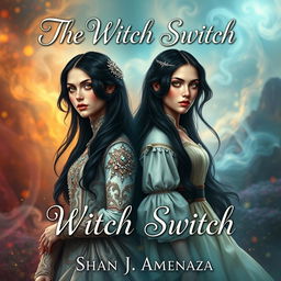 A stunning fantasy book cover for 'The Witch Switch' by Shan J