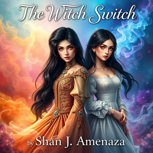 A stunning fantasy book cover for 'The Witch Switch' by Shan J