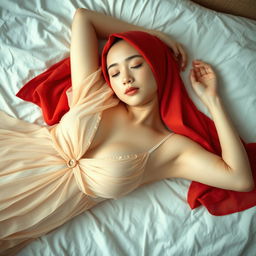 A stunning 23-year-old Japanese woman resembling youthful beauty, depicted in an artistic manner