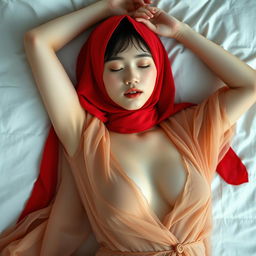 A stunning 23-year-old Japanese woman with a youthful appearance, characterized by her cute, oval face and striking features