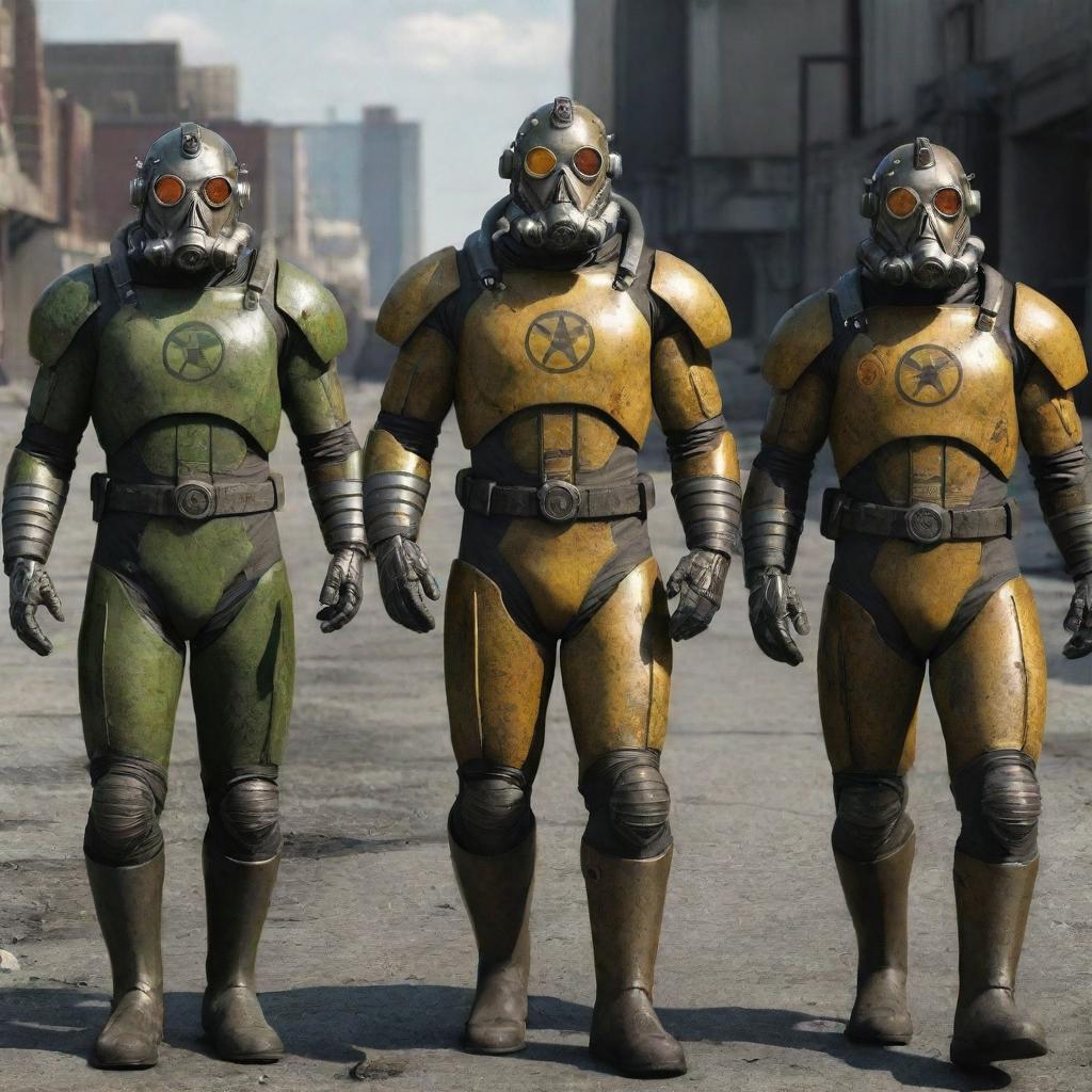 Envisioning superheroes in a nuclearpunk setting, with fallout-proof suits, radiation inspired emblems, and gear retrofitted from Cold-War era technology. Their powers revolve around controlling, harnessing, or surviving nuclear energy, echoing a post-apocalyptic reality.