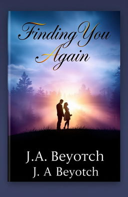 A visually captivating book cover for a novel titled 'Finding You Again' by author J