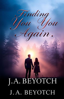 A visually captivating book cover for a novel titled 'Finding You Again' by author J