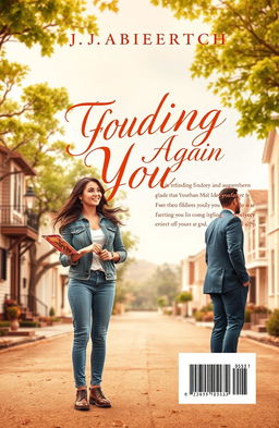 A visually captivating front and back cover design for a book titled 'Finding You Again' by author J