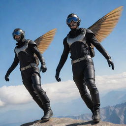 Airpunk superheroes boasting sophisticated high-altitude gear, complete with winged suits, aviator goggles, and air-powered weaponry. Their powers revolve around wind manipulations, flight, and atmospheric control, reflecting the boundless freedom and adventure inherent to the sky.