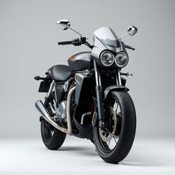 A hyper realistic image of a Triumph Trident 660 motorcycle, showcasing its sleek design and distinctive features