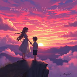 A touching scene titled 'Finding You Again' by J