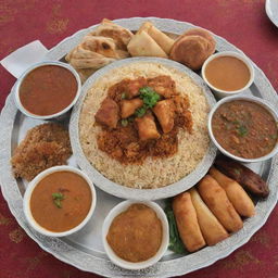 Inside the Arab tent, a tantalizing array of traditional Saudi foods and beverages are served: savory Kabsa (rice dish with meat), delicious Jareesh (crushed wheat stew), delectable Samboosa (fried pastry), aromatic Arabic coffee, and refreshing Tamar Hindi (tamarind drink).