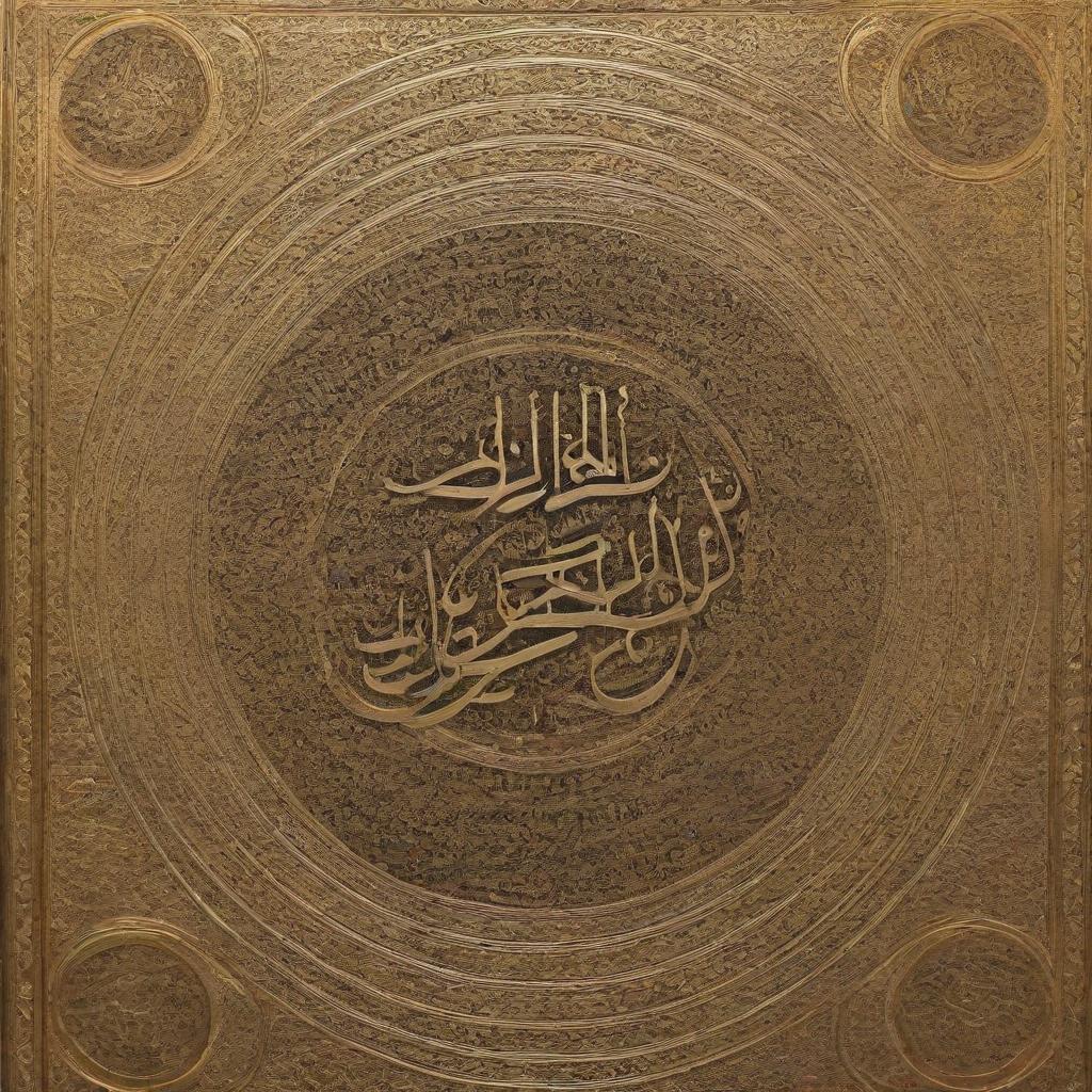 A beautifully detailed image of the holy Quran book with gold embossed calligraphy on the cover.