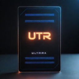 A futuristic, glowing card design with the words 'Ultra' prominently displayed. Incorporated elements signifies speed, technology and modern design.