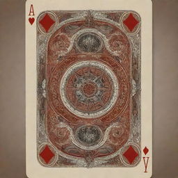 Design a vintage aesthetic playing card incorporating a unique 'Ultra' ability. Use detailed artistic elements and rich colors that evoke a sense of history.