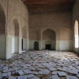 In this scene of chaos and distress, the resilient mosque, untouched by the tsunami, is found safe; inside, a copy of the Al Qur'an is also miraculously preserved.