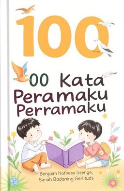 Satu buku berjudul '100 Kata Pertamaku' dengan tampilan yang menarik dan cerah