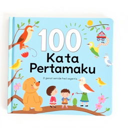 Satu buku berjudul '100 Kata Pertamaku' yang dirancang untuk anak-anak