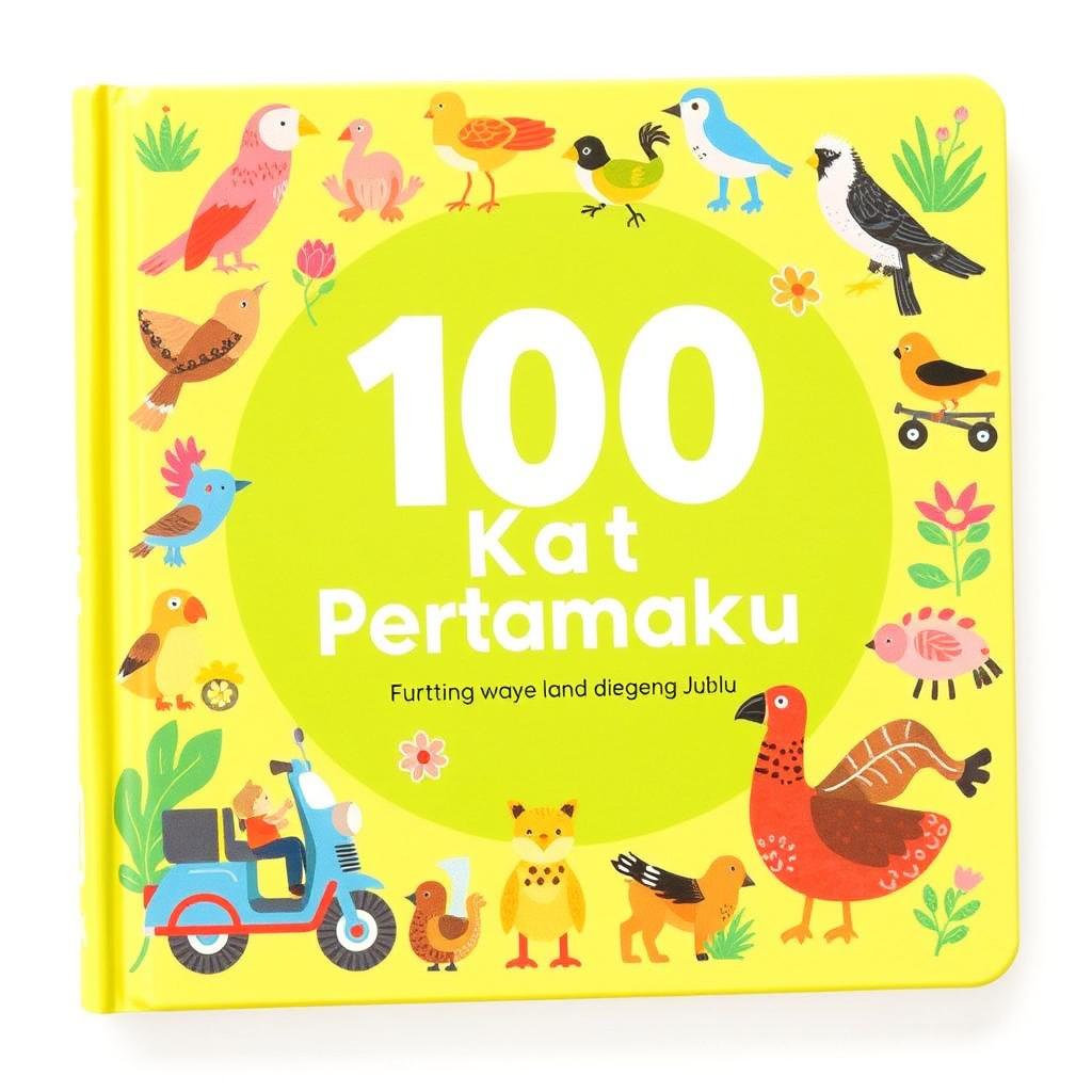 Satu buku berjudul '100 Kata Pertamaku' yang dirancang untuk anak-anak