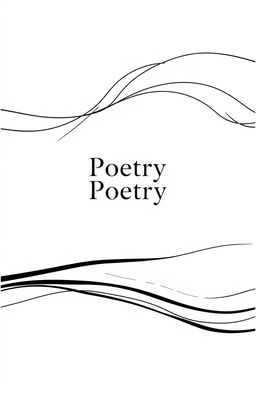 A contemporary poetry book cover designed with minimalistic line art