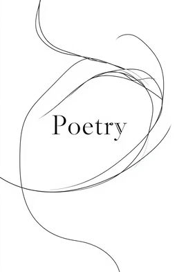 A contemporary poetry book cover designed with minimalistic line art