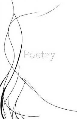 A contemporary poetry book cover designed with minimalistic line art