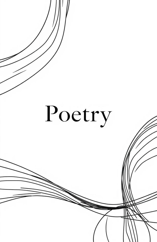 A contemporary poetry book cover designed with minimalistic line art