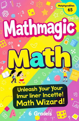 A vibrant and engaging cover design for a mathematics textbook aimed at 6th graders