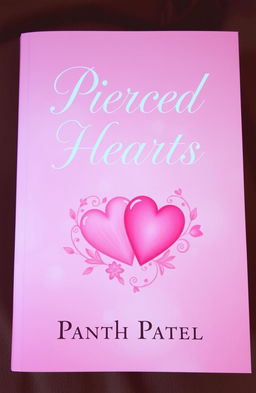 A romantic book cover featuring the title 'Pierced Hearts' in elegant, flowing typography