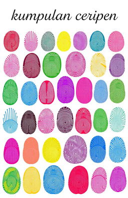 A collection of 36 unique fingerprints, each showcasing a different vibrant color, arranged in an artistic manner