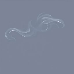 A dynamic pixel animation showcasing small gray horizontal smoke streams that elegantly appear and disappear across the screen