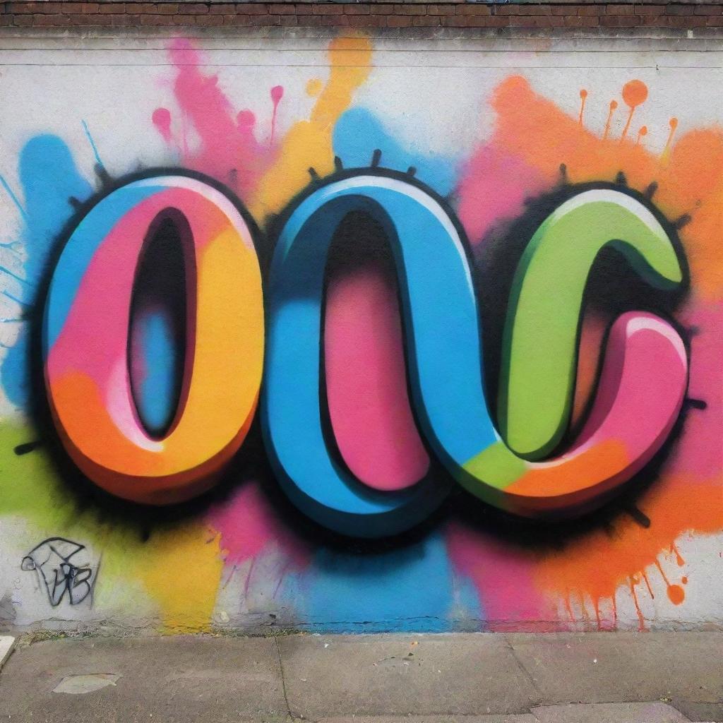 A vibrant graffiti art showcasing the word 'O Side', full of dynamic shapes, and splashes of various colors.