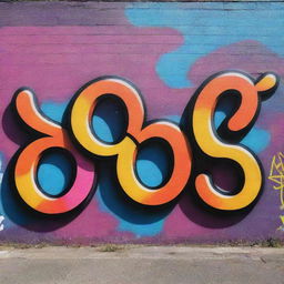 A vibrant graffiti art showcasing the word 'O Side', full of dynamic shapes, and splashes of various colors.