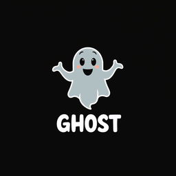 A logo design featuring a whimsical ghost character, with a friendly and approachable appearance