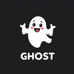 A logo design featuring a whimsical ghost character, with a friendly and approachable appearance