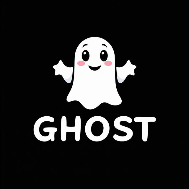 A logo design featuring a whimsical ghost character, with a friendly and approachable appearance