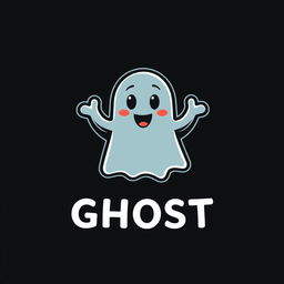 A logo design featuring a whimsical ghost character, with a friendly and approachable appearance