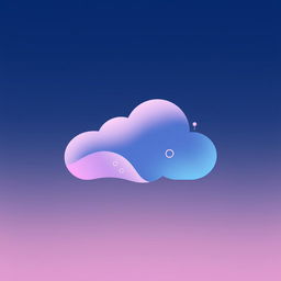 A logo design that encapsulates a dreamlike state and nostalgia, featuring an abstract representation of a cloud as a central symbol