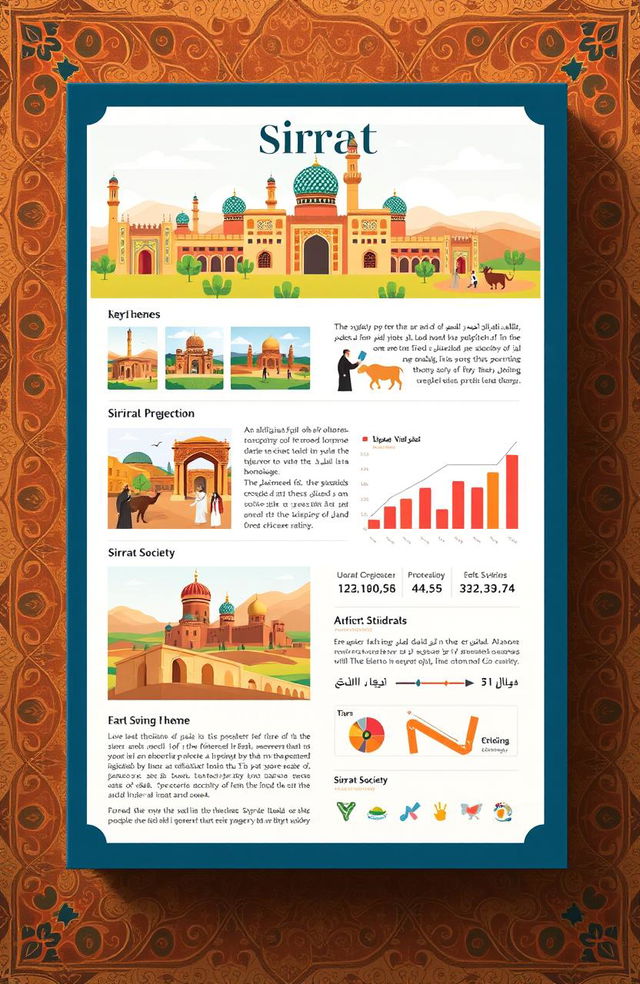 A beautifully designed encyclopedic entry about Sirat, showcasing its rich cultural and historical significance