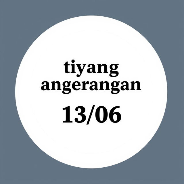 A logo featuring the text 'tiyang ngerangan 13/06'