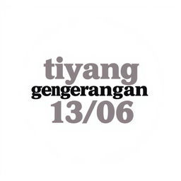 A logo featuring the text 'tiyang ngerangan 13/06'