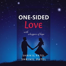 A book cover design featuring the title 'One Sided Love' at the top, with the subtitle 'with whispers of hope' positioned directly underneath