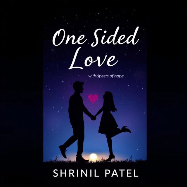 A book cover design featuring the title 'One Sided Love' at the top in an elegant font