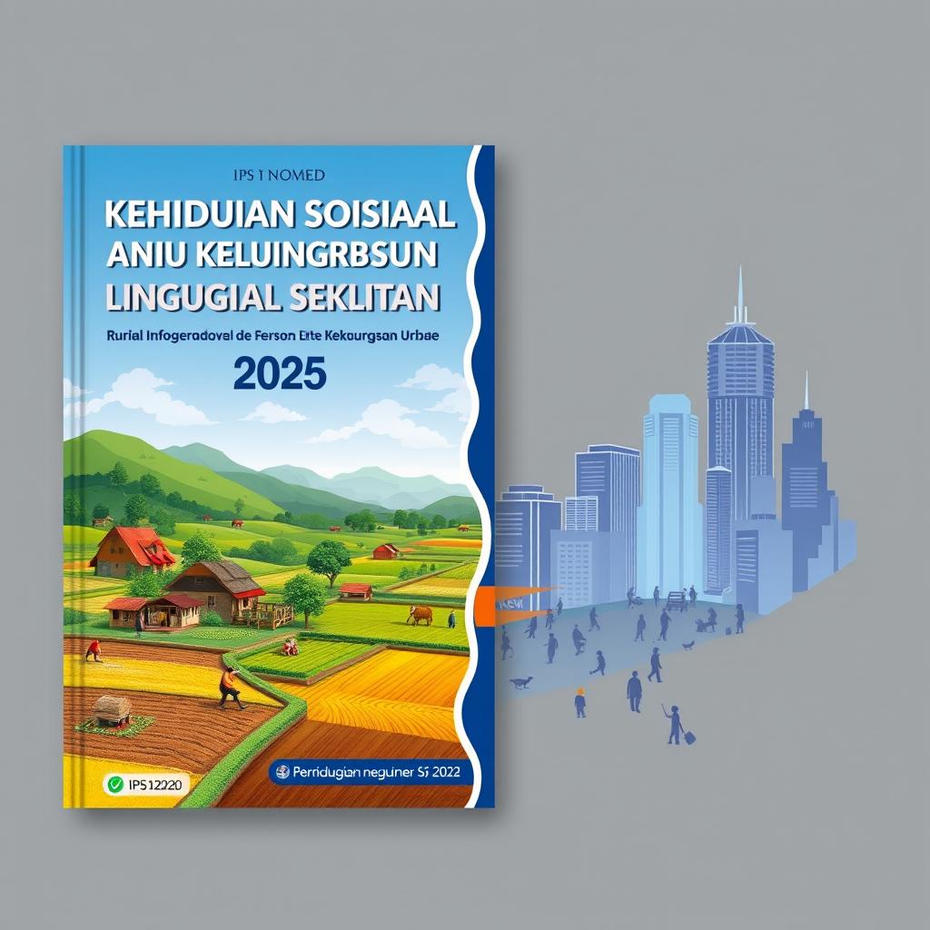 A book cover for an IPS book titled 'Kehidupan Sosial dan Kondisi Lingkungan Sekitar'