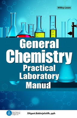 A detailed and organized chemistry practical laboratory manual cover design, featuring a sleek layout