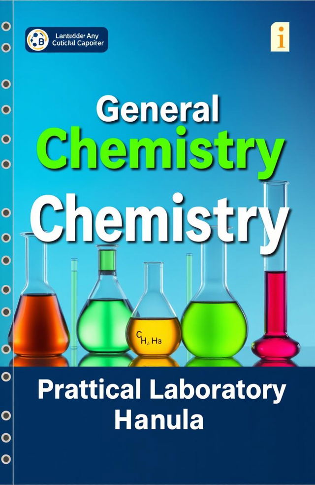 A detailed and organized chemistry practical laboratory manual cover design, featuring a sleek layout