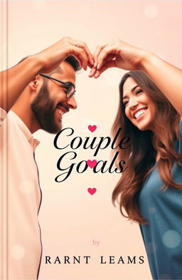 An eye-catching book cover for a romantic relationship guide titled 'Couple Goals'