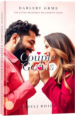 An eye-catching book cover for a romantic relationship guide titled 'Couple Goals'