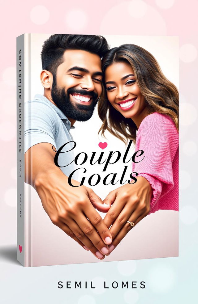 An eye-catching book cover for a romantic relationship guide titled 'Couple Goals'